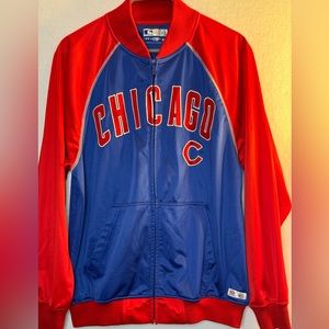Chicago Cubs Red & Blue Full Zip Up Track Suit Jacket Men’s Size Medium